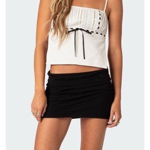 Edikted Black Mini Skirt